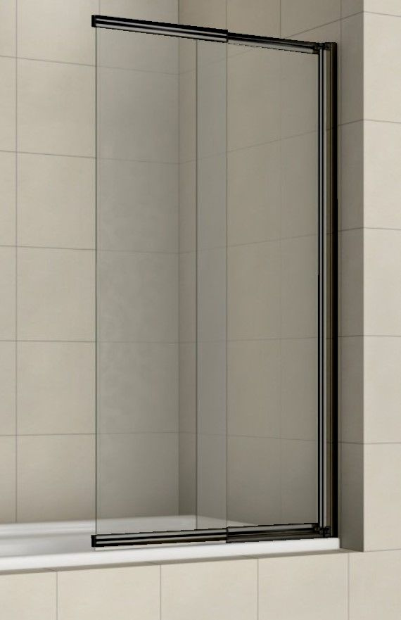 Шторка для ванны раздвижная Azario Merrit 100х140 цвет профиля черный AZNF61221000BLACK  #1