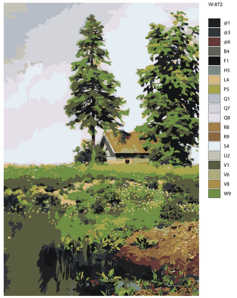 Картина по номерам W-872 