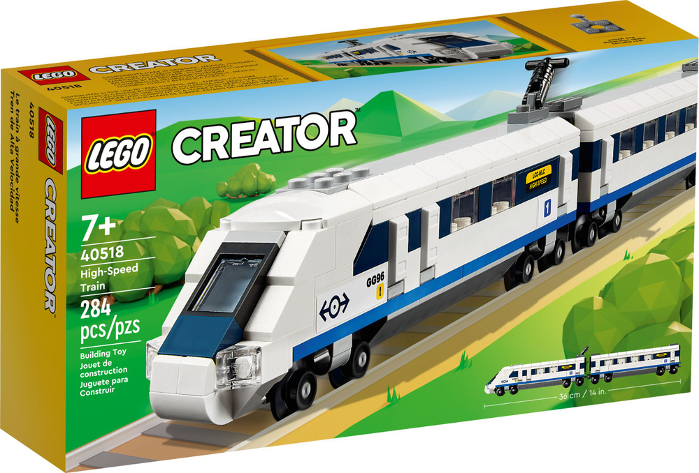 Конструктор LEGO Creator Expert лего серия, 40518 Скоростной поезд, для мальчика, лего для девочек  #1