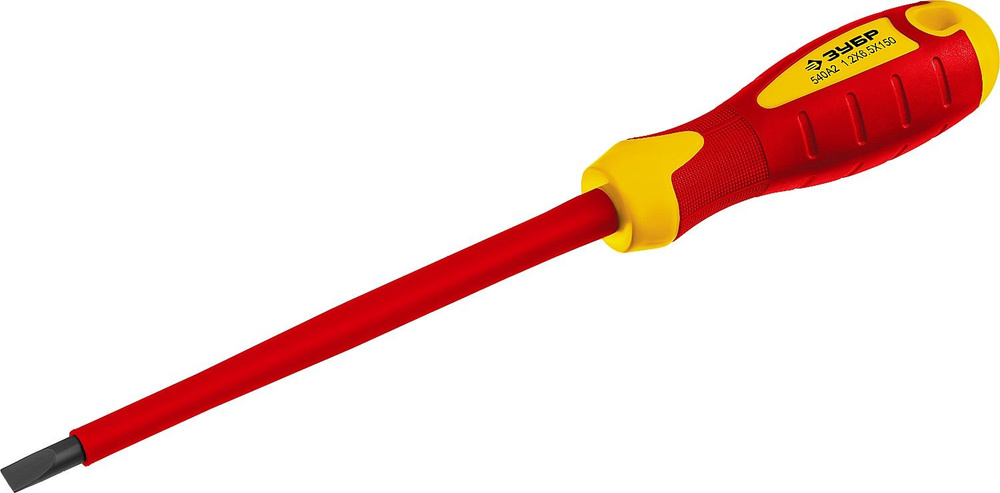 Отвертка диэлектрическая до 1000В, ЗУБР Профессионал ПРОФИ ЭЛЕКТРИК ...