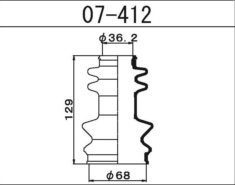 Пыльник шруса внешнего Maruichi 07-412 - MARUICHI RUBBER арт. 07-412 ...
