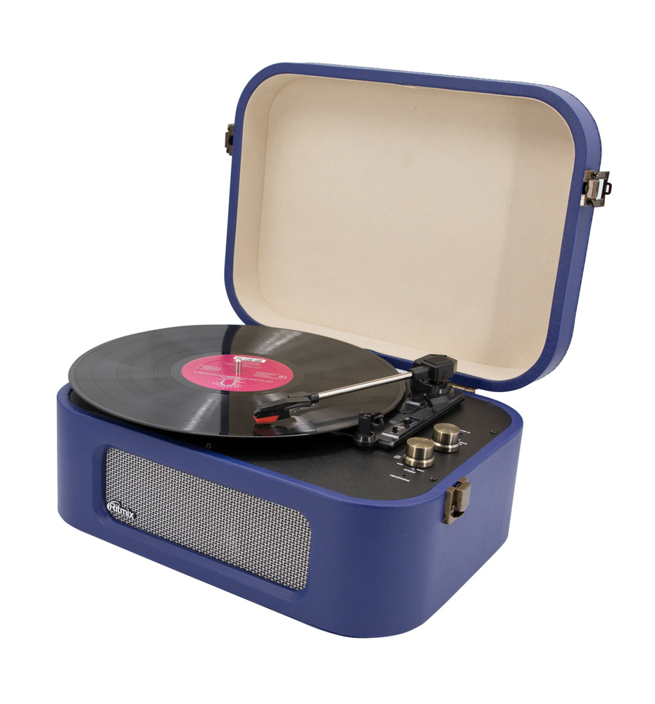 Виниловый проигрыватель Ritmix LP-190B, синий по низкой цене с ...