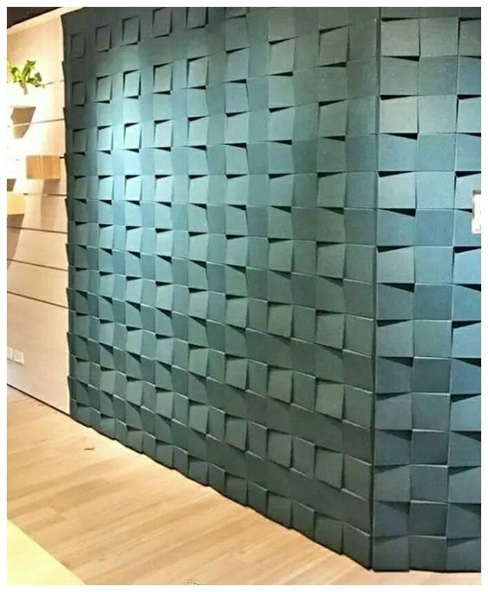 Стеновые 3D блоки из пробки "Куб" #1