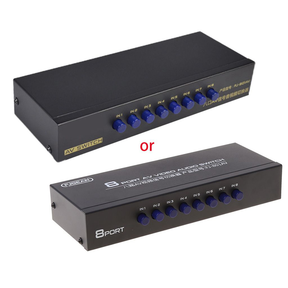 8-Позиционный AV-переключатель RCA Switcher 8 входов 1 выход ...