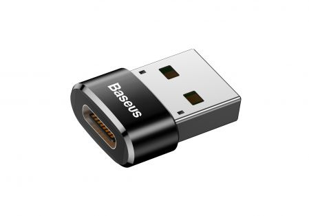 Переходник BASEUS Male OTG, USB - Type-C, 5А, черный #1