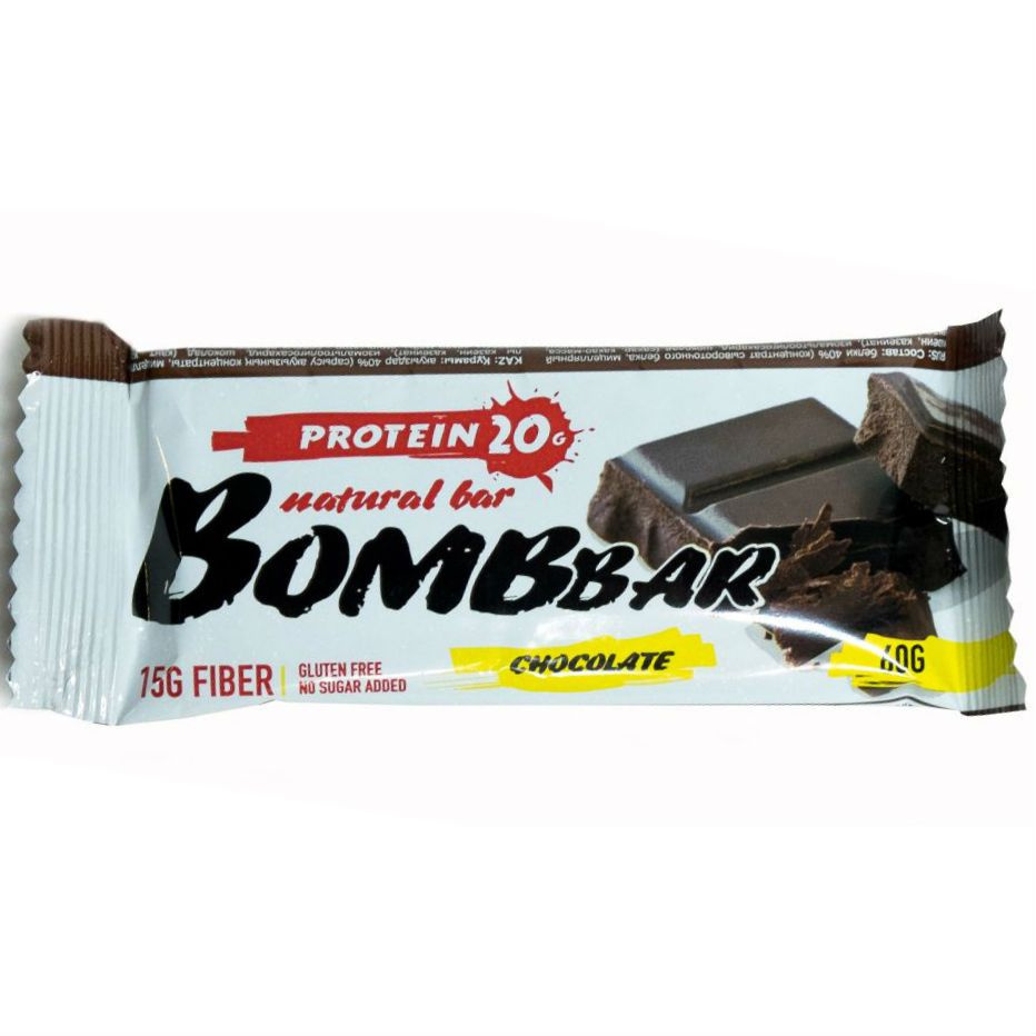 Протеиновый батончик Bombbar Protein Bar 31 x 60 г, Двойной шоколад -  купить с доставкой по выгодным ценам в интернет-магазине OZON (815113990)