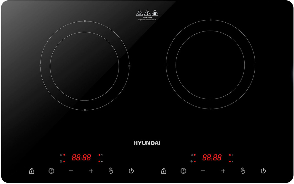 Плита Индукционная Hyundai HYC-0109 черный, поверхность стеклокерамика ...