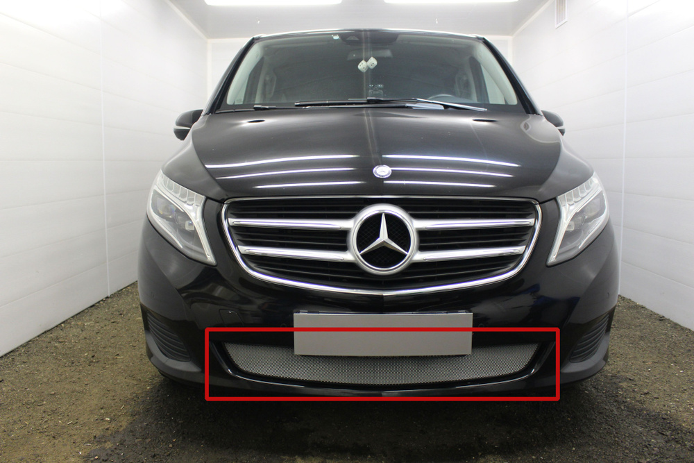 Защитная сетка радиатора хром Mercedes-Benz V-Класс (2014-2020) W447 ...