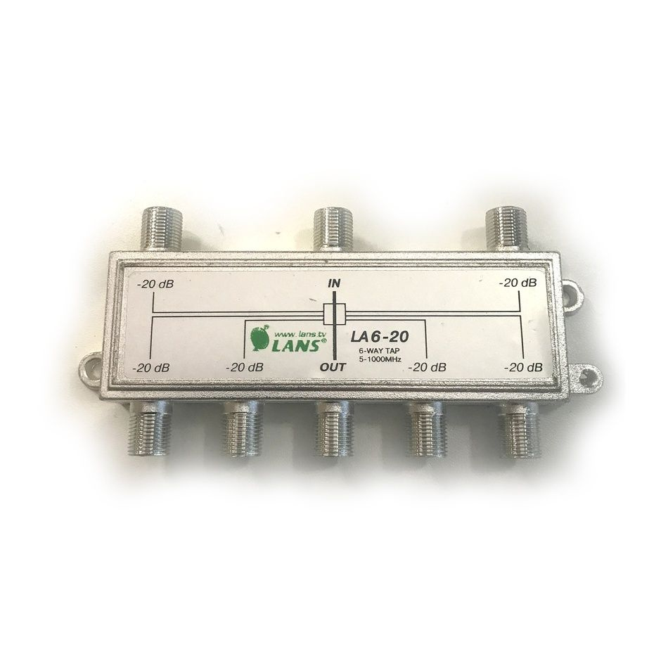 Ответвитель на 6 отводов Lans LA 6-20 (5 - 1000 МГц) - купить с ...