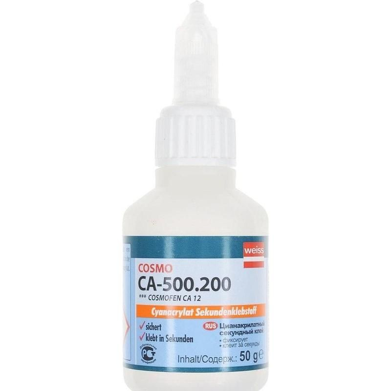 Клей цианоакрилатный секундный COSMO CA-500.200 (COSMOFEN CA 12), 50 г ...
