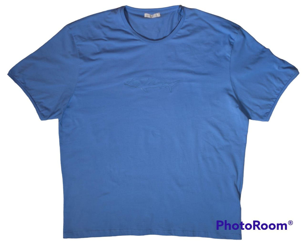 Футболка TONY MONTANA, размер 54, цвет синий, 97 % хлопок 3% эластан ...