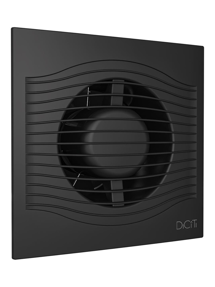 Вентилятор осевой вытяжной накладной DICITI SLIM D100 с обратным клапаном цвет Matt black  #1