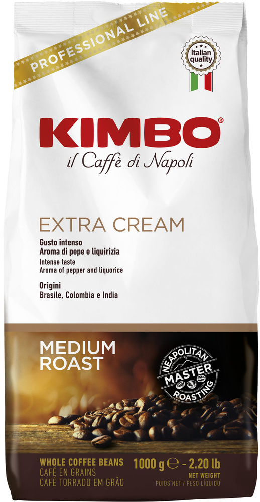 Кофе зерновой KIMBO Extra Cream, Италия, 1кг #1
