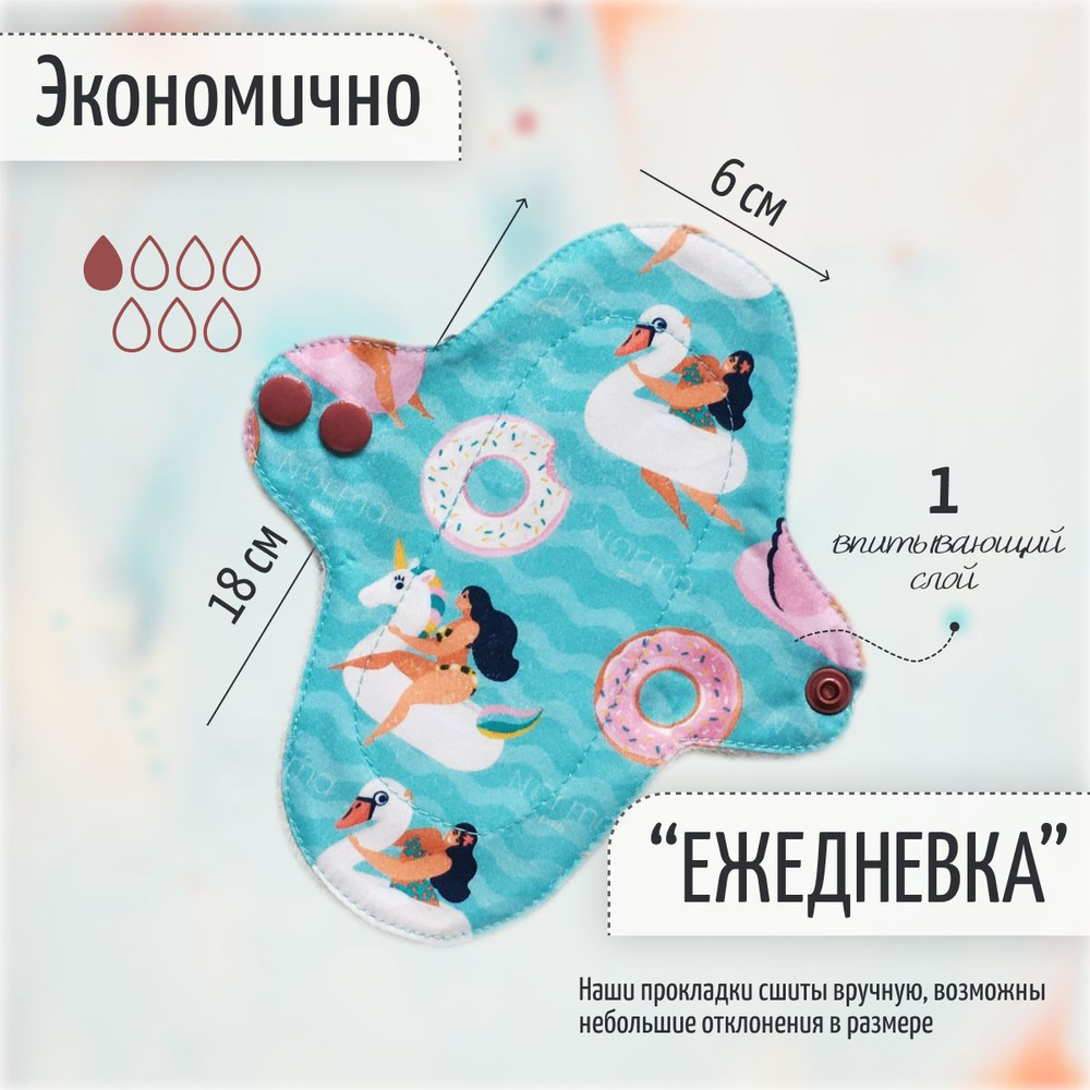 Прокладки ежедневные Norma Pads женские многоразовые, набор 4 шт. Ежедневки  Пончики - купить с доставкой по выгодным ценам в интернет-магазине OZON  (202673185)