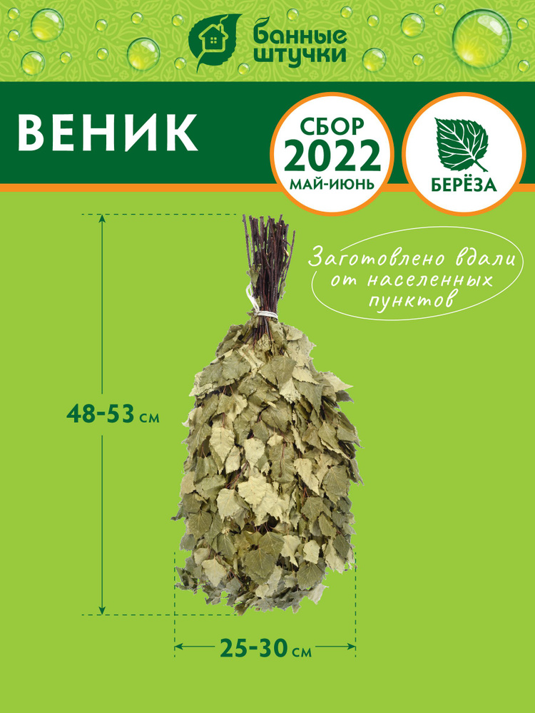 Веник березовый "Банные штучки" в упаковке - Веник для бани, купить в ...