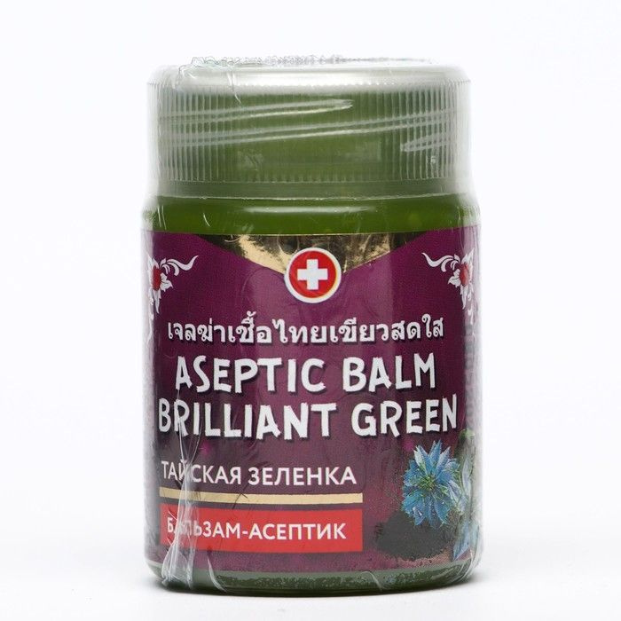 Зеленка тайская Binturong Aseptic Balm Brilliant Green с экстрактом черного тимина, 50 г  #1