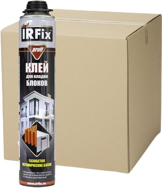 Клей для кладки блоков IRFIX Proff 750 мл., 12 шт. #1