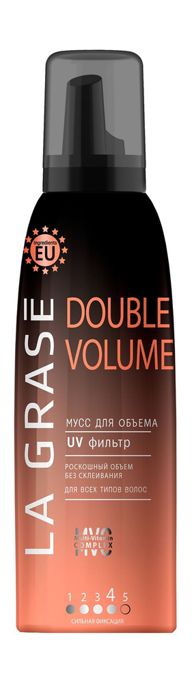 Мусс для объема волос сверхсильной фиксации La Grase Double Volume ...