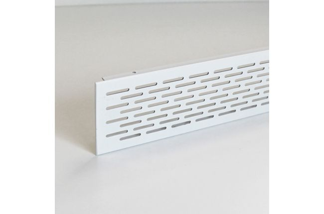 Вентиляционная решетка металлическая 70*900, белая , для мебели, кухни, цоколя, подоконника  #1