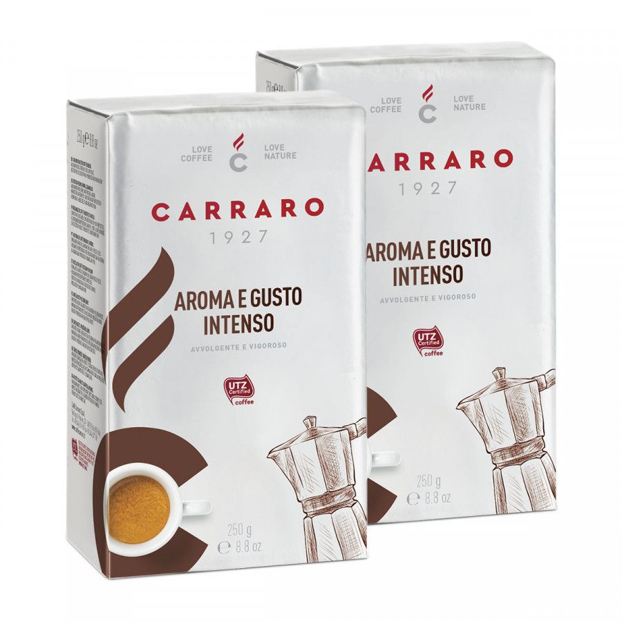 Кофе молотый Carraro Aroma e Gusto Intenso (Арома е Густо Интенсо), в/у, 2x250г  #1