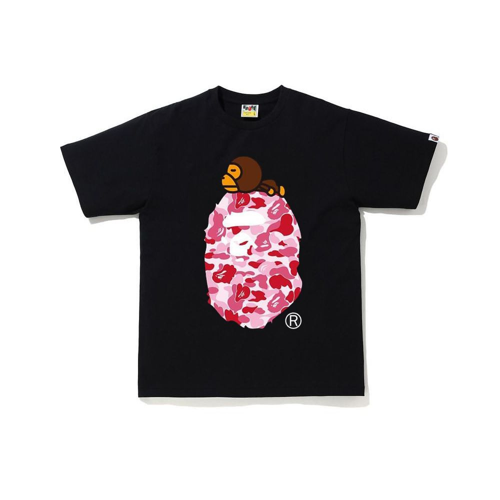Футболка BAPE, размер 46, цвет розовый, черный, 95 % хлопок, 5 % ...