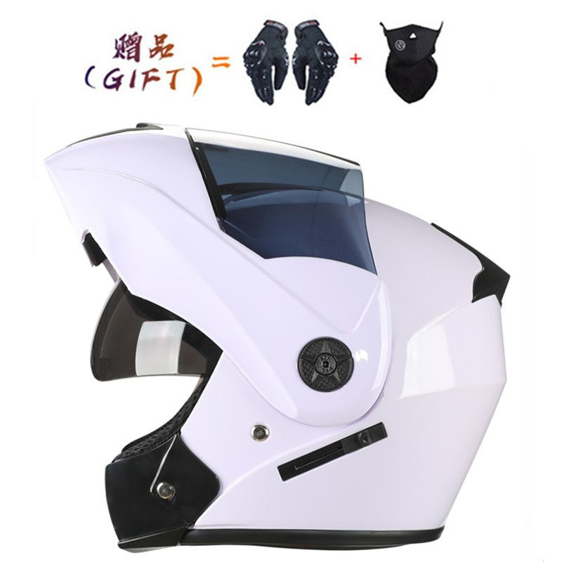 Мотошлем Мотоциклетные шлемы на все сезоны белый, черный - купить с ...