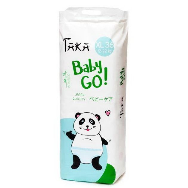 Подгузники-трусики Taka Baby Go! для детей бамбуковые XL (12-22 кг) 36 шт.  - купить с доставкой по выгодным ценам в интернет-магазине OZON (893961164)