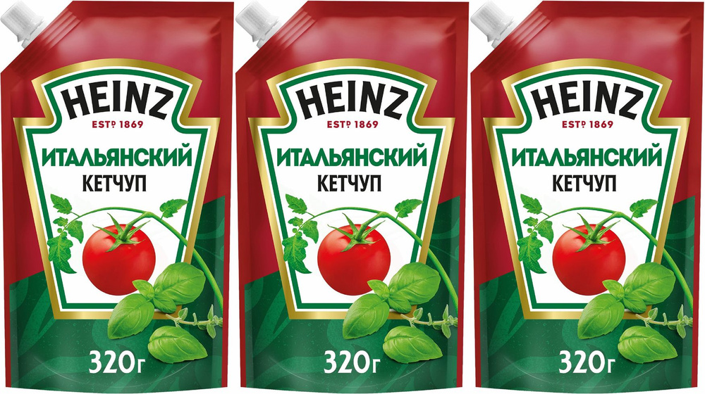 Кетчуп Heinz Итальянский, комплект: 3 упаковки по 320 г #1