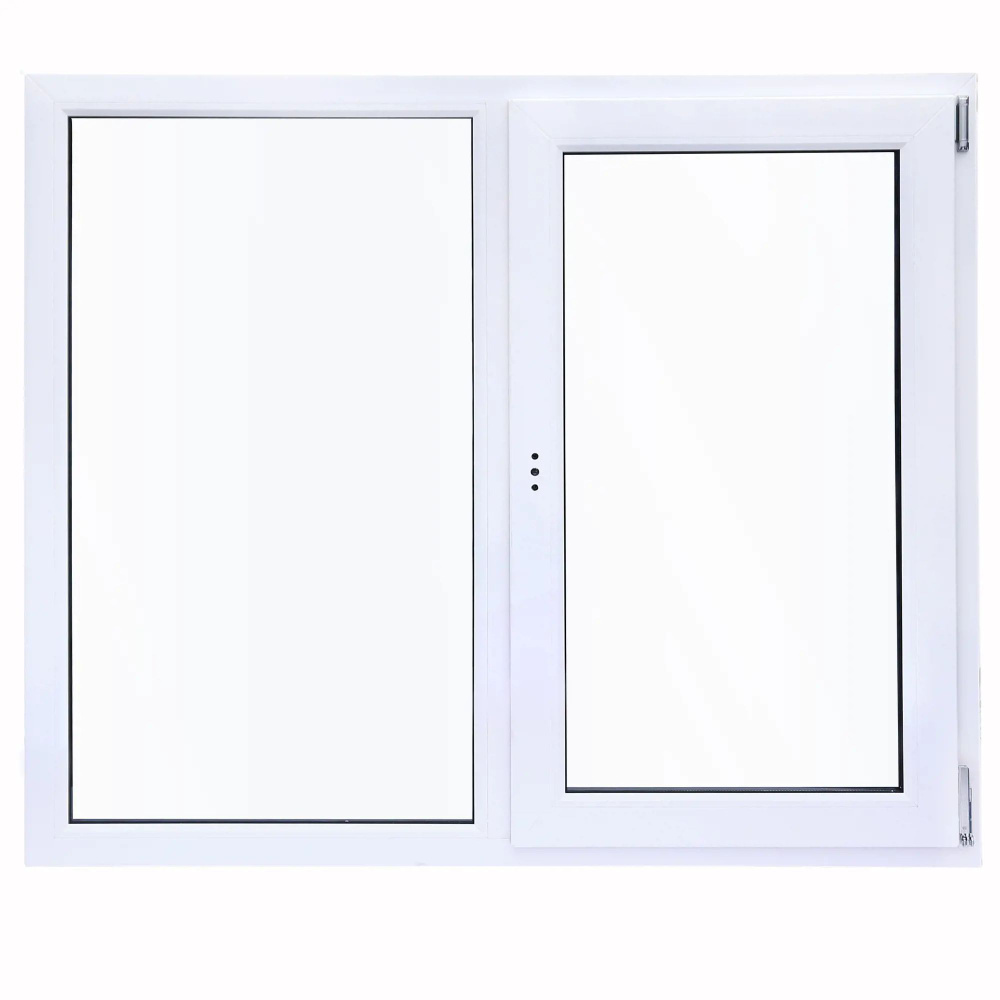 Пластиковое окно ПВХ 1200х1200 мм, двухстворчатое, глухое / поворотно ...