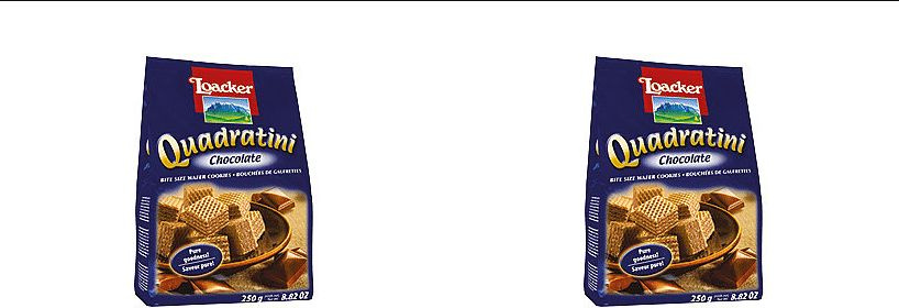 Вафли Loacker Квадратини Шоколад, комплект: 2 упаковки по 250 г  #1
