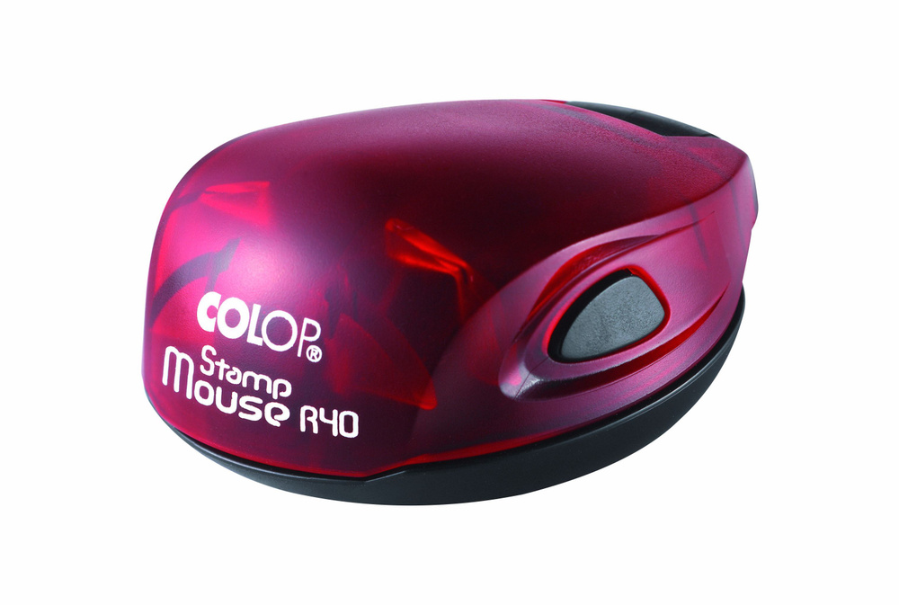 STAMP MOUSE R 40 РУБИН Оснастка для круглой печати карманная пластиковая #1