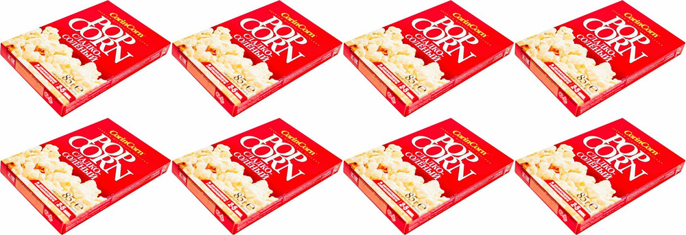 Попкорн CorinCorn сладко-соленый, комплект: 8 упаковок по 85 г  #1