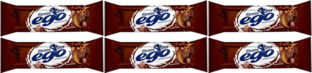 Батончик злаковый Ego fitness темный шоколад с витаминами-железом, комплект: 6 упаковок по 27 г  #1