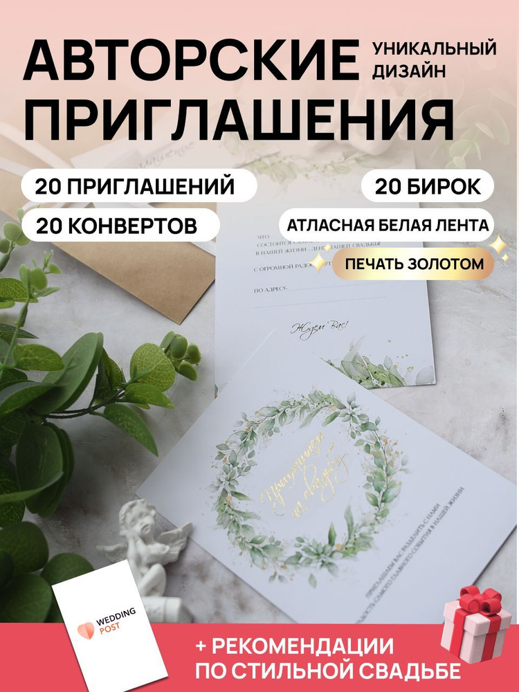 Wedding-Post ru Приглашение на праздник, 20 шт #1