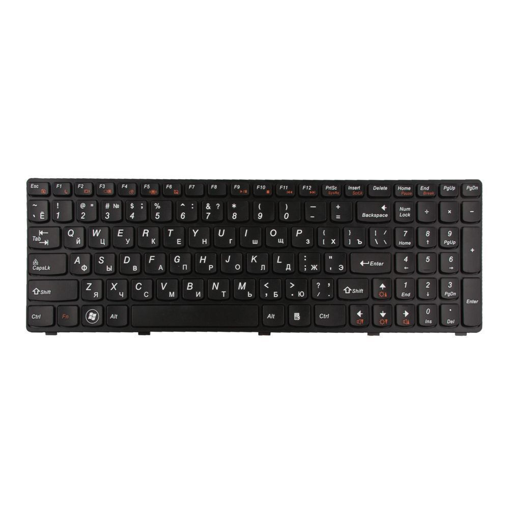 Клавиатура (keyboard) Batme для ноутбука Lenovo IdeaPad B570, G570, Z560, с рамкой, черная  #1