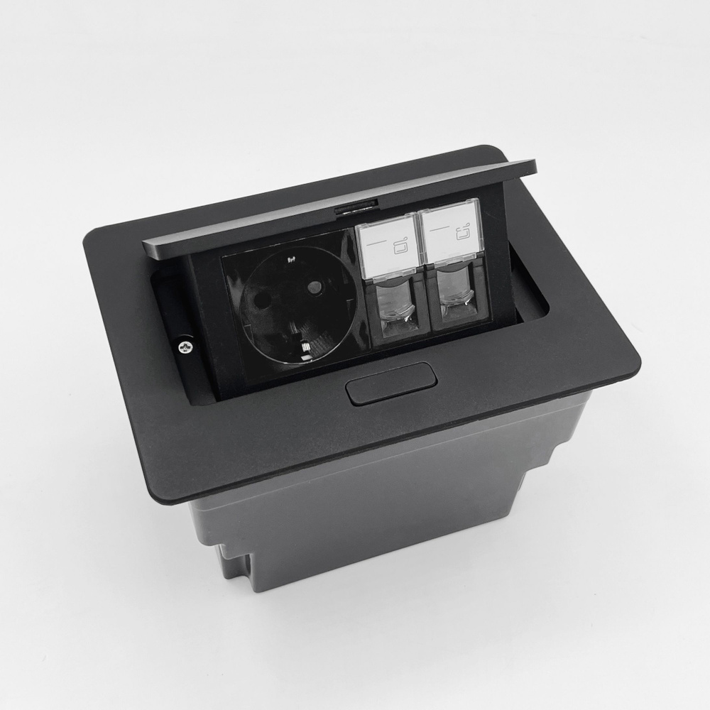 Розетка встраиваемая в столешницу бокс розеток Shelbi, на 1 гнездо, 2 ...