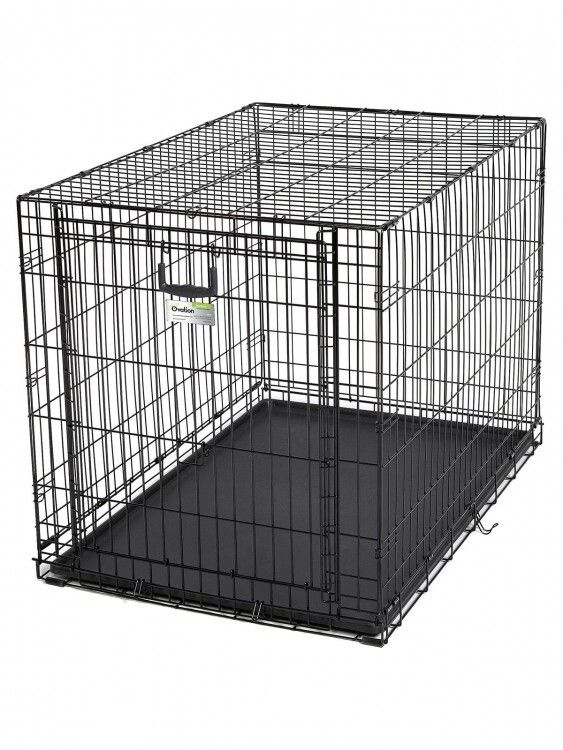 Клетка для собак с торцевой вертикально-откидной дверью MidWest 111х72х77h  см (черная) - купить с доставкой по выгодным ценам в интернет-магазине OZON  (918311168)