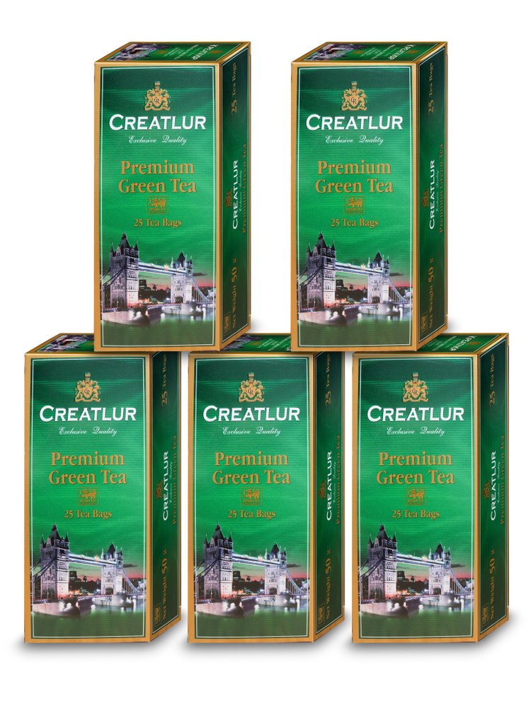 Зеленый чай CREATLUR Premium GREEN TEA 25п x5 #1