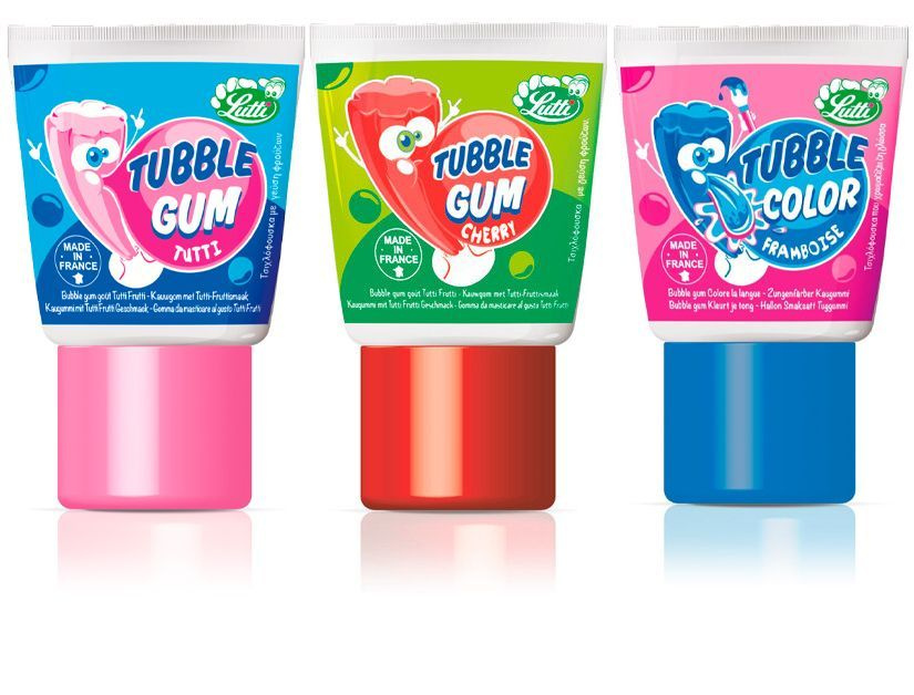 Жевательная резинка Lutti Tubble Gum Набор (Tutti, Cherry, Color), 35г х 3шт. Франция  #1