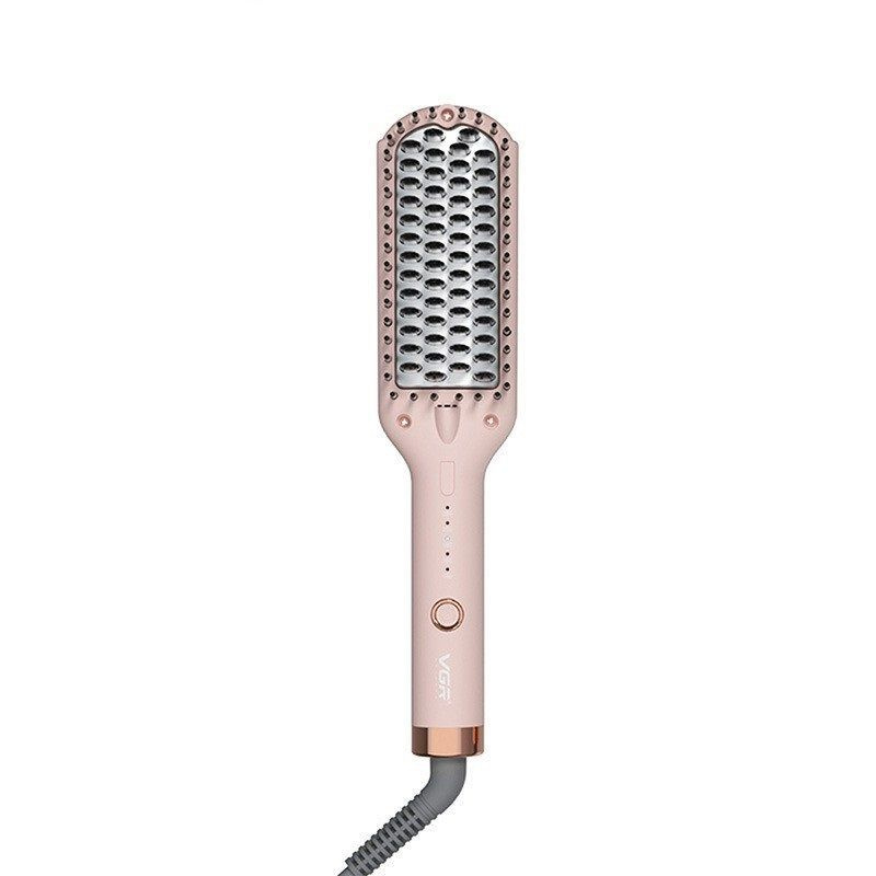 Электрическая расческа выпрямитель для волос VGR V0592, розовый  #1