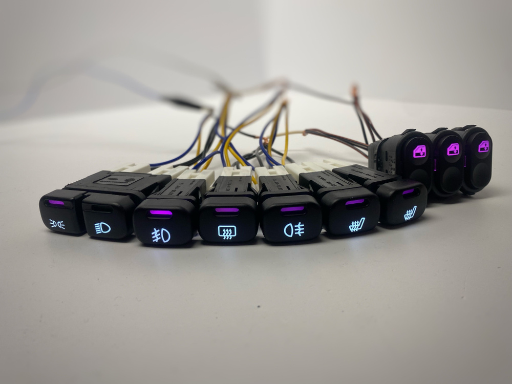 Кнопки с пересветом на весь салон ваз 2114 - купить по выгодным ценам в ...