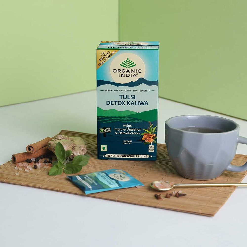 Organic India Tulsi Detox Kahwa Tea /Органик Индия чай Тулси Детокс ...