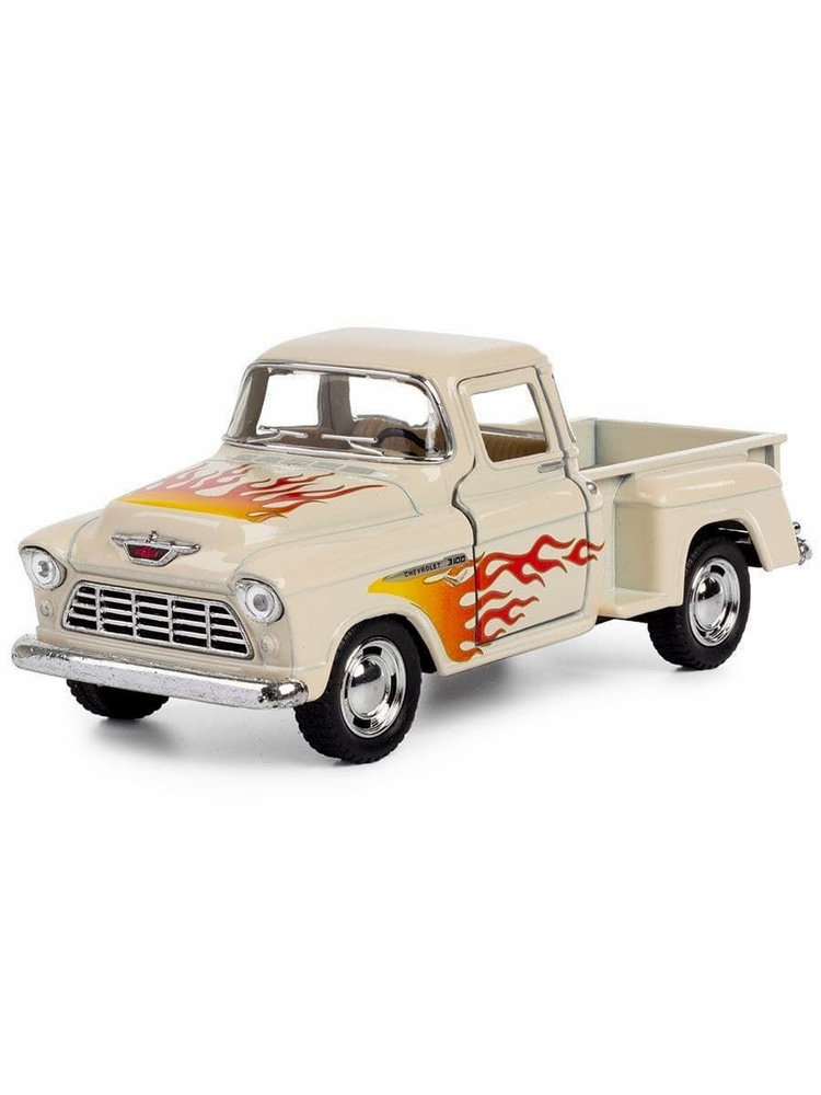 Машинка металлическая Шевроле Шеви 1955 Chevy Stepside Pick-up Пикап Kinsmart 1:325330DFKT инерционная, #1