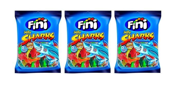 Мармелад жевательный Fini Sharks / Фини Акулы, 3 шт * 90 гр, Испания ...