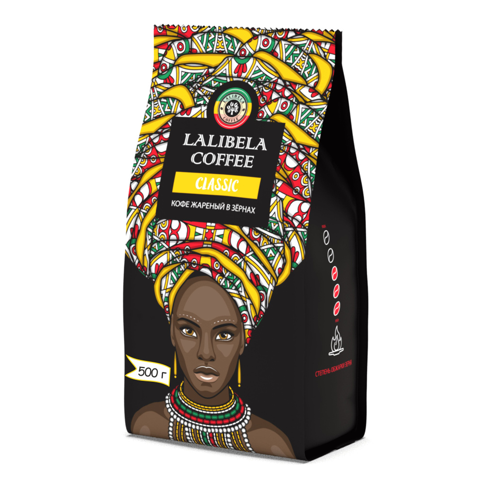 Кофе в зернах 500 г LALIBELA COFFEE CLASSIC арабика 30%, робуста 70% #1