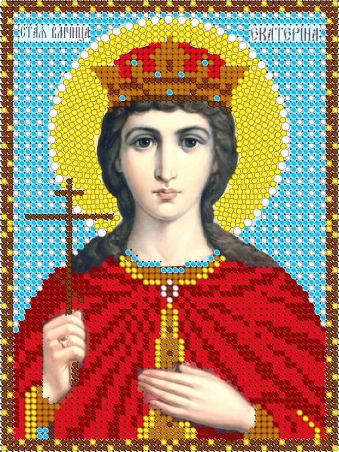 Алмазная мозаика "Святая Екатерина", икона 17х23, Диамант - купить с ...
