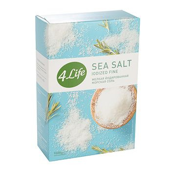 Соль морская мелкая йодированная, 4Life, 1 кг, Россия 1шт #1
