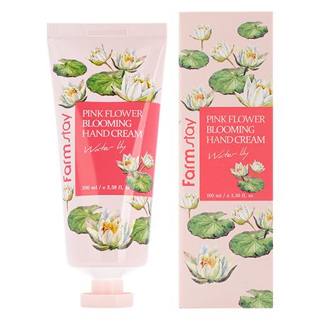 FarmStay Крем для рук с экстрактом лепестков водяной лилии Pink Flower Blooming Hand Cream Water Lily #1