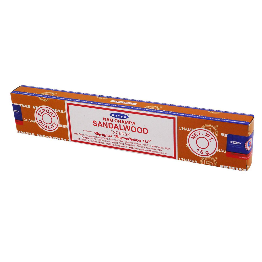 Благовония палочки Satya Nag Champa Sandalwood (Сандаловое дерево) 15г.,12 шт  #1