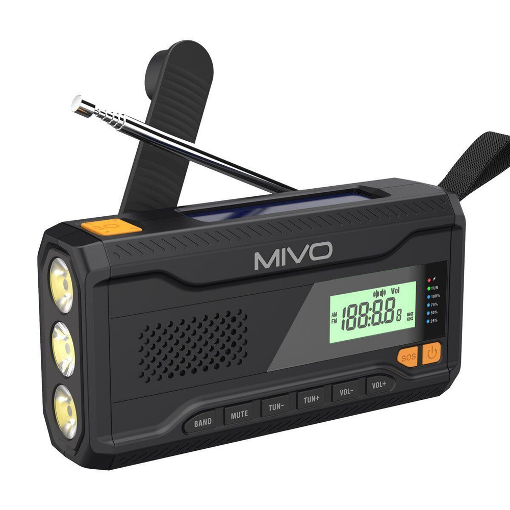 Многофункциональный походный FM радиоприемник Mivo MR-001 (черный)  #1
